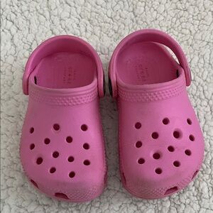 Kids Pink Crocs. Size 7